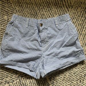 Old Navy women's blue and white striped shorts